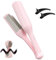 XPJBKC Hair Curler, 32mm French Wave Curling Iron with 4 Temperature Control Fast Heating, Big Wave Hair Curler with Comb and Clips, V Shaped Hair Wavers for Short Long Hair, Mermaid Hair Wavers,Pink