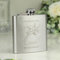 Custom Personalised Monochrome Floral Name Hip Flask - for Birthday, Mother's Day, Wedding, Hen Party