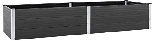 Festnight Hochbeet WPC 200x100x54 cm Hochbeete für Garten Balkon Terrasse Gemüsebeet Kräuterbeet Pflanzkübel Pflanzkasten Hochbeet Blumenkübel Blumenkasten
