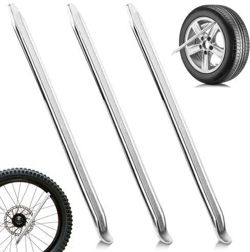 KILDOWS 3 Piezas Palanca Desmontadora para Neumáticos, 30cm Palancas de Neumáticos Desmontables Moto Herramientas de Montaje de Neumáticos para Bicicleta Coche Patinete Electrico Moto