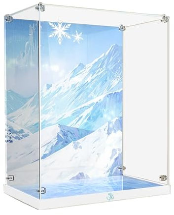 Acryl-Vitrine für Lego 43244 Schloss-Modell, 3 mm, transparent, staubdicht, Aufbewahrungs- und Organisationsbox (nur Vitrine), 33 x 20 x 40,7 cm