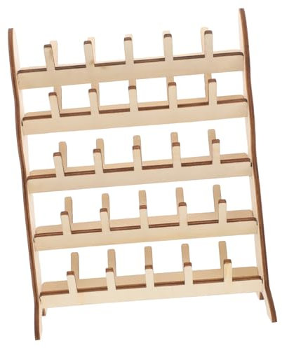 HOMSFOU Drahtrahmen Aufbewahrung Spule Stickständer Organizer Nähgarn Organizer Garnhalter Wandhalterung Garn Garn Für Nähmaschine Polstergarn Weißer Halter Nähen Aus Holz