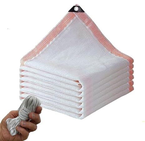 Filet D'Ombrage de Jardin Toile d'ombrage crypté et épaissi Polyester Tissu D'Ombrage avec Protection UV Voile d'ombrage pour extérieur/Serre/Pergola/Patio/Lawn/Carport(4x4.0m)