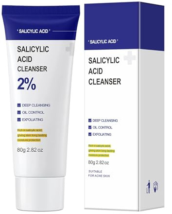 Detergente Viso Con Acido Salicilico, Pulizia Profonda Per Pori Puliti E Liberi, Controllo Dell'Eccesso Di Sebo E Riduzione Della Lucidità, Efficace Contro Acne E Punti Neri