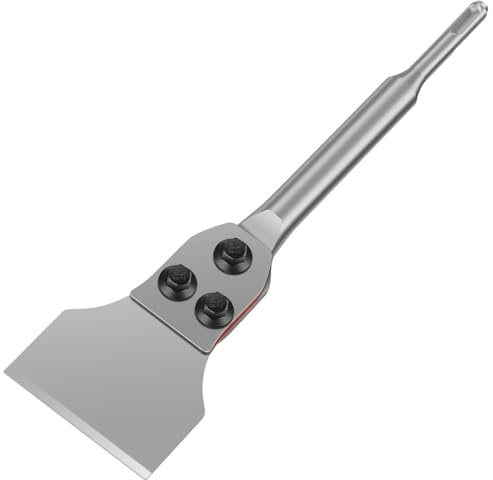 SDS Plus Floor Scraper, 300mm×100mmx18mm,Chisel bits for SDS Plus Hammer, Adhesive Remover Bit for Vinyl Flooring VCT Tile Linoleum Concrete