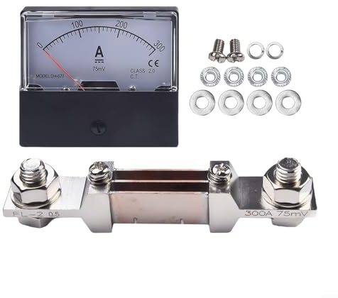 Amperometro analogico industriale DH-670 con Shunt per misurazione della corrente del pannello 0-200A 300A 75mV Amperometro analogico (300A)
