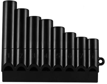 Panflöte Für Anfänger Kreatives Miniatur-Musikinstrument Mit 8 Röhren Aus Kunststoff-Panflöte(Black)