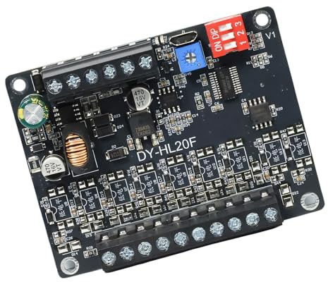 FROMCEO Potente modulo di decodifica MP3 vocale da 20 W, supporta attivazione a 9 tracce e file USB aggiornati sotto l'ingresso da 12 V a 85 V