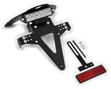 kompatibel mit: Suzuki SFV 650 Gladius BJ 2009-15 Kennzeichenhalter Kennzeichenträger Nummernschild Halter/Halteplatte (inkl. Kennzeichenbeleuchtung und Rückstrahler)