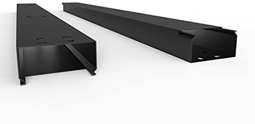 SCOS Smartcosat Kabelkanal schraubbar PVC Kunststoff, Aufputz Wand Montage Kabelleiste, Kabelschacht, Elektro Kanal 80 x 40 x 2000 mm 5 Stück a 2 m B x H x L, Graphit Schwarz