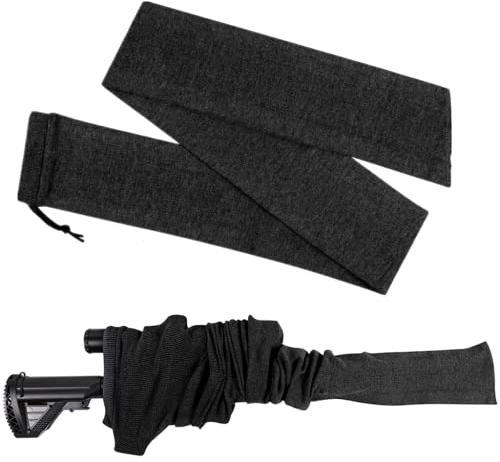 Gexgune Polyester Silikon Behandelt Knit Lange Pistole Socke Gewehr Protector Shotgun Hülle Aufbewahrungstasche 54 Länge (4 Farben Optional)