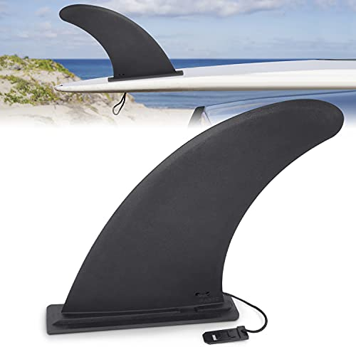 SUP Finne,Surfboard Abnehmbare Center Fin,Nylon Surf Finnen für Surfbrett Kajak Aufblasbares Paddel Boot (Schwarz)