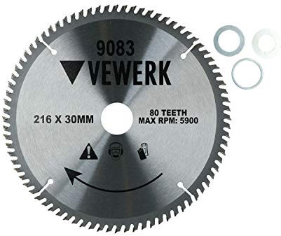 VEWERK TCT 9083 Lame de scie circulaire à bois 216 x 30 mm