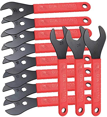 Bikehand Fahrradkegelnabenmutter, Schraubenschlüssel, 13 mm, 14 mm, 15 mm, 16 mm, 17 mm, 18 mm, 19 mm, 20 mm, 22 mm, 26 mm, 28 mm