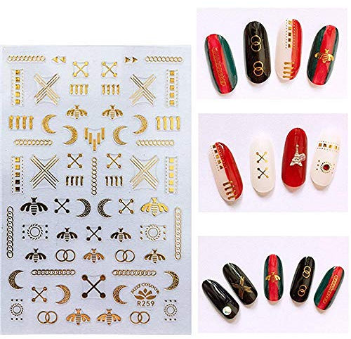 MWBLN Nail stickers,1 Sheet Nail Sticker,Flower Colorful Nail Art Decoration,Cute Strawberry Transfer Sticker Slider Tips R259