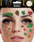 Gesichtstattoo - Glitzer Aufkleber Klebetattoos Temporäres Glitter Face Tattoo Motto Party Karneval Halloween (Waldfee)