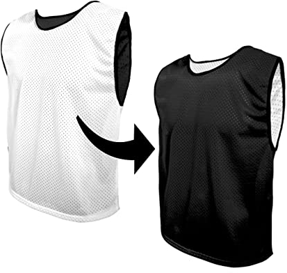 SPORTSBIBS Fußball Leibchen für Kinder und Erwachsene, Wendeleibchen 2-Farbig, Trainingsleibchen, Markierungshemd Doppelseitig für Team-Spiel, Damen Herren Junioren Senioren, viele Farben und Größen