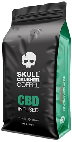Skull Crusher Infused Ground Coffee 500g | Warning: World's Strongest Coffee | Rainforest Alliance Certified High Caffeine Ground