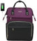 LOVEVOOK Zaino Donna Porta PC Antifurto Impermeabile, Zaino per Laptop 15.6 Pollici con Tasche Organizzate, Borsa da Viaggio Lavoro Ufficio Università Business, Viola scuro e Nero