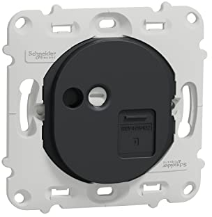 Schneider Electric - Ovalis - prise RJ45 - cat.5 UTP - téléphone - sans plaque -Anthracite - S461471
