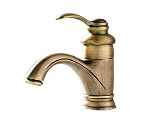 Grifo de latón retro para manguera de agua montado para manguera de 1/2 ormal para baño, cocina, aseo o jardín (B)