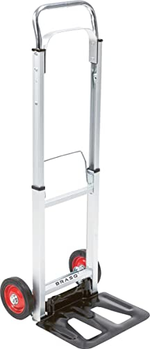 BRASQ, Transportwagen klappbar, maximalen Tragkraft von 90kg, Rahmen und Ladefläche Stahl, robust, Plattformwagen mit beweglichen Reifen