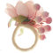 MISNODE Serviettenringe mit künstlichen Blumen, 6 Stück, Blumen-Serviettenhalter mit Beeren, Frühlings-Serviettenschnallen, Ringe, Drehung, Tischdekoration, Serviettenhalter, Rosa