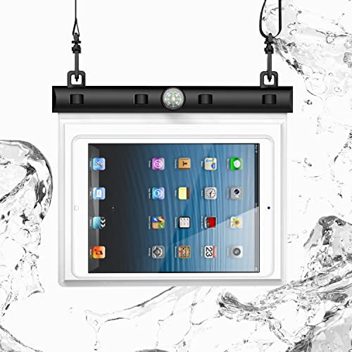 N NEWTOP Cover Impermeabile Universale WA04 per Tablet 7-8 Pollici Massimo 21x14cm, Custodia Subacquea Trasparente Plastica Borsa Tracolla Protezione Acqua Sabbia Pioggia Waterproof (Bianco)