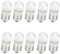 GutReise AC/DC E10 Birnen, 10 Stück 18V Warmweiß E10 Ersatzbirnen Miniatur Schraub LED Lampen 0,5Watt 65Lm (18V, Warmweiß)