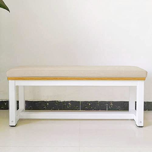Waigg Kii 5/7/8 cm Bankkissen, 2-Sitzer/3-Sitzer, Gartenbank-Sitzkissen, 100/120/150 cm, lange Bank-Stuhlkissen für Schaukel, Esszimmer, Terrasse (180 x 35 x 5 cm, Beige)