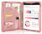 Calfinder Resume Portfolio Folder, 2 Ring Binder Folder A4, PU Leather Conference Folder with A4 Clipboard, Zipper Binder Padfolio, Business Organizer Ordner, Gift for Women, Rosegold