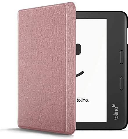 Forefront Cases Hülle für Tolino Vision 6 (Modell: 2021) - Roségold - Dünn und Leicht, Smart Auto Schlaf/Wach Schutz-Hülle (Tasche) für Tolino Vision 6