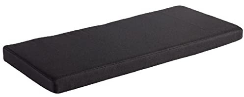 AFEBOO Bankkissen, 2-/3-Sitzer, für drinnen und draußen, Gartenbank, Schaukelsitzkissen, weich, waschbar, rutschfest, für Terrasse, Küche, Esszimmer, Schwingstuhl (schwarz, 90 x 25 x 5 cm)