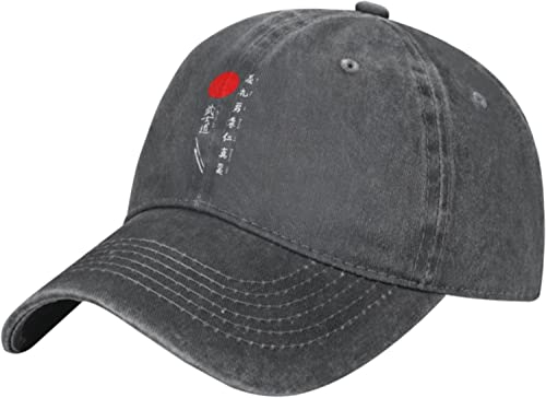 501 Baseballkappe Japanischer Kanji Samurai Bushido Cowboyhut Baseball Cap Mode Baseballkappe Mütze Cool Trucker Cap Für Wandern Vintage Athletic