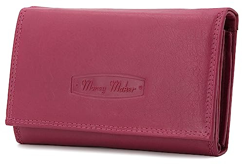 ekavale Geldbörse Damen Leder mit RFID-Schutz 25 Fächer Damen Portemonnaie Lang (Pink)