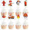 24 Stück Fireman Cupcake Toppers Set Feuerwehr LKW Cupcake Topper Fireman Thema Baby Dusche Boy Mädchen Geburtstagsfeier Dekorationen Einen Feuerwehrhund Cupcake Topper