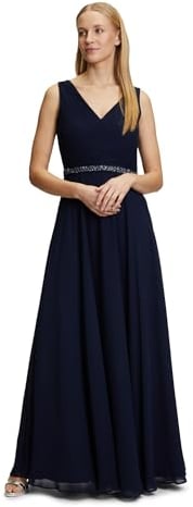 Vera Mont Damen Abendkleid mit Plissee Night Sky,44