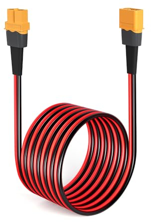 ELFCULB XT60 Verlängerungskabel 12AWG XT60 Kabel XT60 Verlängerung für Powerstation RC Batteries Solarpanel(15.24M)