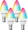 paul russells Smart LED Candle Bulb, 4.8W B15 Small Bayonet Cap, Works with Amazon Alexa and Google Home Light Bulbs, 40W Energy Saving, No Hub Require, RGBCW 2700K-6500K, Wi-Fi 2.4GHz Only, 4 Packs