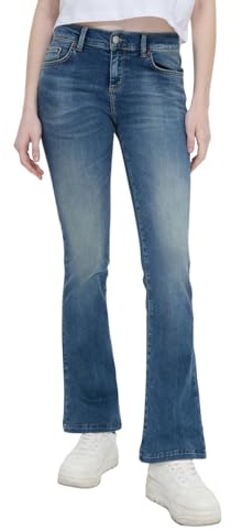 LTB Damen Jeans Fallon Flared Fit - Blau - Darla Wash W27-W34 Baumwolle Stretch, Größe:34W / 36L, Farbe:Darla Wash 55287