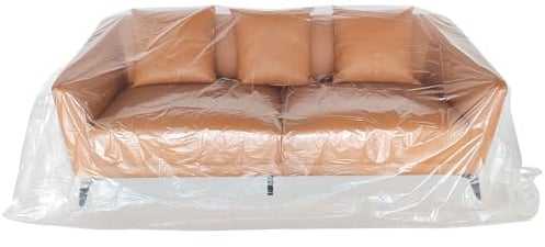 Sibosen Housse de canapé en plastique extra épaisse pour le déménagement, housse de protection contre les griffes des animaux domestiques, les liquides, la poussière (3 places), 360 cm x 135 cm