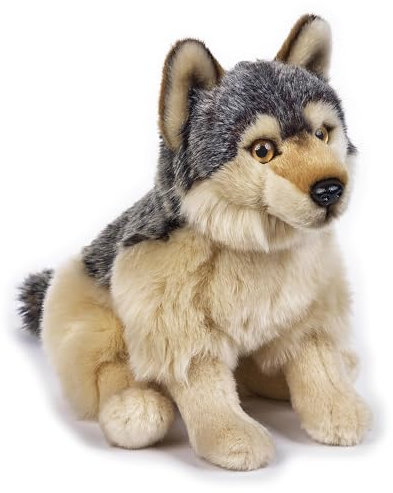 Freek Vonk x Bresser Kuscheltier Wolf 40cm waschbar weich recyceltes Material Plüschtier Kinder Geschenk naturgetreu
