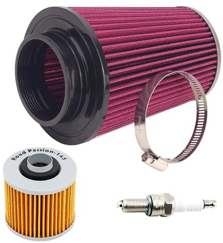 Road Passion 1S3-14451-00-00 1*Luftfilter & 1*Ölfilter & 1*Zündkerzen Kit Kompatibel mit Yamaha YFM700R Raptor 700R 2006-2022 YFM700 R Raptor 700 Special Edition 2007-2018