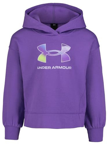 Under Armour Set, Bottoms & Hoodie Felpa con Cappuccio, Viola sontuoso, 4 Bambino