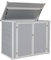 Panana Plastic Garden Shed Outdoor Garden Furniture Storage Shed Plastic House Tool Shed Utility Chest Shed Box (139 x 70x 104cm-Grey)