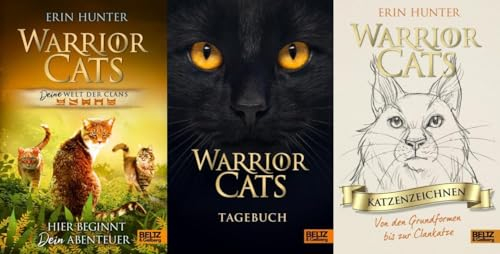 Warrior Cats: 3 Kreativ-Bücher im Set + 1 exklusives Postkartenset