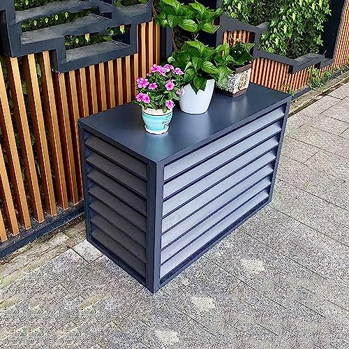 Aluminium-Außenklimaanlagen-Abdeckung, dekorativer Sichtschutz, Sichtschutz-Ac-Abdeckungen für den Außenbereich, Klimaanlagen-Schutzabdeckung für Außengeräte, Schutzhülle für Konde