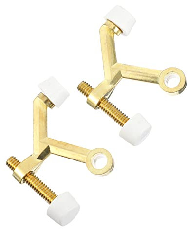 SEWACC 2pcs Door Top Adjustable Door Stopper Mute Anti-Bump Zinc Alloy Hinge Mount Easy to Install for Home Living Room Office