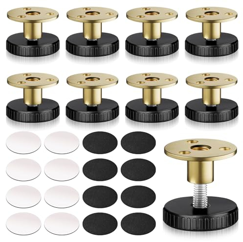 DHSWNNG 8 Stück Höhenverstellbare Füße, Verstellbare Möbelfüße 33-40mm Höhenverstellbar Stellfüße mit Dämpfungspads für Schrank Bettfuß Sofas Tische