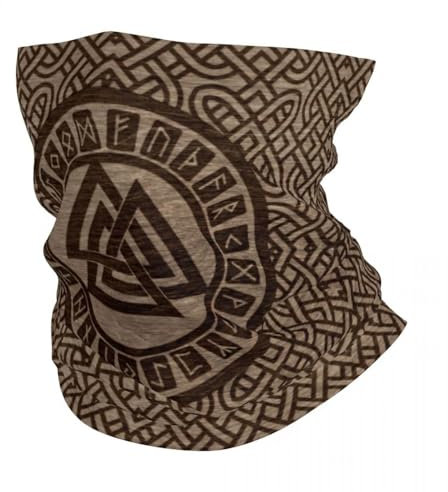 TQWSVUM Nordic Viking Odin Symbol Print Bandana - Frauen Männer Casual Atmungsaktive Halsmanschette Sturmhaube Schal Stirnband - Vintage Tragbare Outdoor Multifunktionale Kopfbedeckung